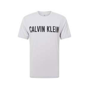 Calvin Klein Performance Funkčné tričko  svetlosivá / čierna