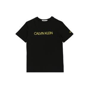 Calvin Klein Jeans Tričko  žltá / čierna