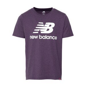 new balance Tričko  tmavofialová / biela / červená