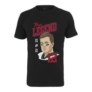 Mister Tee Tričko 'True Legend Player'  čierna / karmínovo červená / biela / hnedá / tmavobéžová