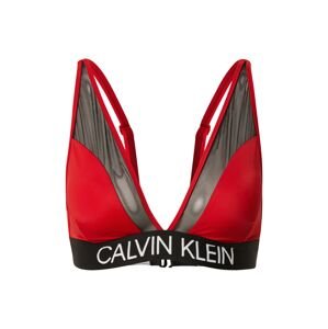 Calvin Klein Swimwear Bikinový top  hrdzavo červená / čierna / biela
