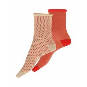 BeckSöndergaard Ponožky  červená / oranžovo červená / béžová