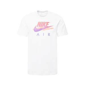 Nike Sportswear Tričko  biela / fialová / melónová / broskyňová