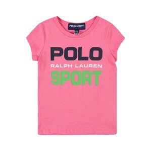 Polo Ralph Lauren Tričko  zelená / svetloružová / čierna / biela