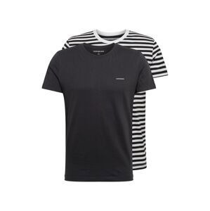 Calvin Klein Jeans Tričko '2 PACK SLIM TSHIRT'  biela / čierna