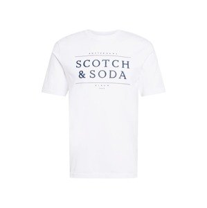 SCOTCH & SODA Tričko  šedobiela / námornícka modrá