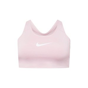 NIKE Športová podprsenka 'Swoosh'  ružová / biela