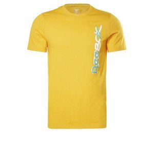 Reebok Sport Funkčné tričko  zlatá žltá / biela / zelená