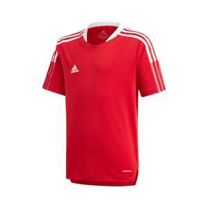 ADIDAS PERFORMANCE Funkčné tričko 'Tiro 21'  červená / biela