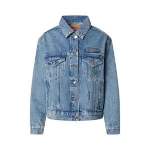 Superdry Prechodná bunda 'BOYFRIEND'  fialová / červená / biela / modrá denim