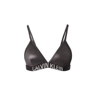 Calvin Klein Swimwear Bikinitop  striebornosivá / antracitová