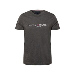 TOMMY HILFIGER Tričko  tmavosivá / biela