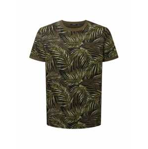 JACK & JONES T-Shirt 'Blabeach'  tmavozelená / svetlozelená