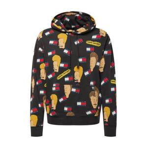 Tommy Jeans Sweatshirt 'ABO TJU X BEAVIS&BUTTHEAD HOODIE'  čierna / zmiešané farby