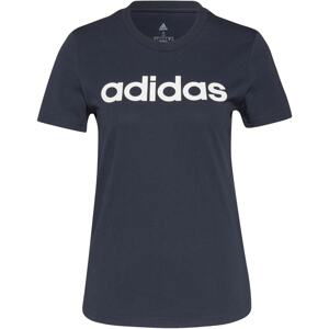 ADIDAS SPORTSWEAR Funkčné tričko 'Essentials  Logo'  námornícka modrá / biela