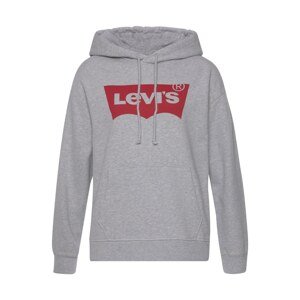 LEVI'S Mikina  sivá melírovaná / karmínovo červená