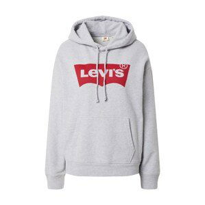 LEVI'S ® Mikina 'Graphic Standard Hoodie'  sivá melírovaná / karmínovo červená