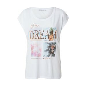 Hailys T-Shirt 'Diane'  biela / zlatá / ružová / jedľová / modrá