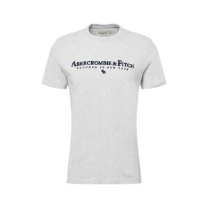 Abercrombie & Fitch Tričko  svetlosivá / námornícka modrá