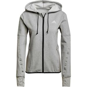 ADIDAS PERFORMANCE Športová mikina so zipsom  biela / sivá