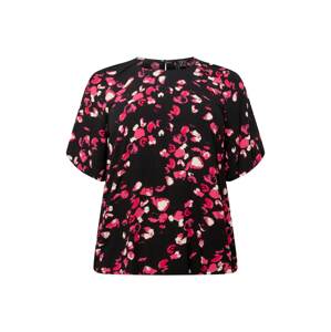 Vero Moda Curve Blúzka 'NORAESTHER'  čierna / pitaya / fuksia / krémová