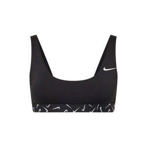 Nike Swim Športový bikinový top  čierna / biela