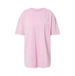 River Island Oversize tričko  ružová / biela
