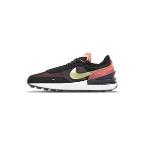 Nike Sportswear Nízke tenisky 'Waffle One'  čierna / lososová / zlatá