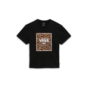 VANS Tričko 'LEOPARD PRINT BOX'  čierna / hnedá / biela