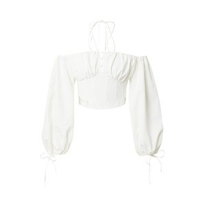 Missguided Top 'Poplin Bardot'  biela