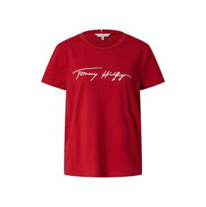 TOMMY HILFIGER Tričko  biela / krvavo červená