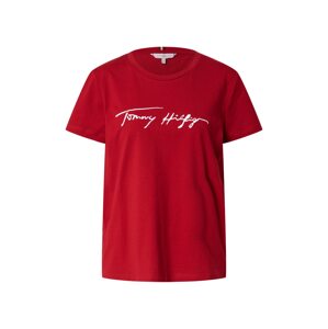 TOMMY HILFIGER Tričko  krvavo červená / biela