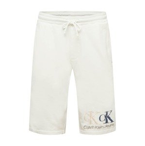 Calvin Klein Jeans Nohavice '90'S DOUBLE MONOGRAM HWK SHORT'  krémová