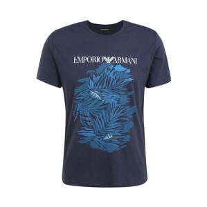 Emporio Armani Tričko  námornícka modrá / biela / pastelovo modrá / dymovo modrá