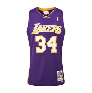 Mitchell & Ness Tričko 'LA LAKERS - NBA SWINGMAN'  žltá / tmavofialová / biela