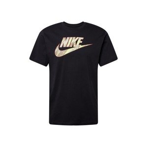 Nike Sportswear Shirt  čierna / farba ťavej srsti / pastelovo zelená / sivá