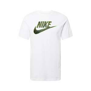 Nike Sportswear Tričko  biela / olivová / zelená
