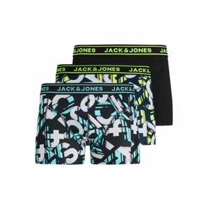 Jack & Jones Junior Nohavičky  neónovo žltá / námornícka modrá / čierna / biela / vodová