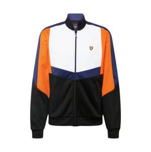 Lyle & Scott Tepláková bunda  čierna / biela / oranžová / zlatá / námornícka modrá