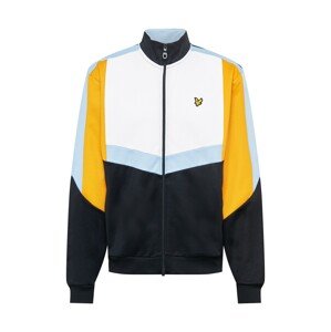 Lyle & Scott Tepláková bunda  svetlomodrá / biela / oranžová / tmavomodrá