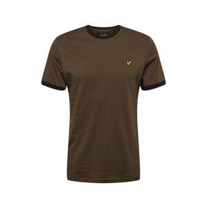 Lyle & Scott Tričko 'Ringer'  hnedá / čierna