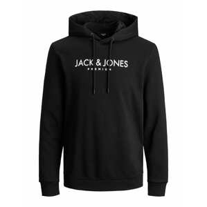 JACK & JONES Mikina 'Blajake'  čierna / biela