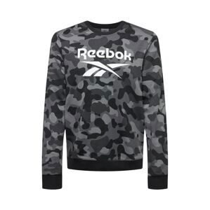 Reebok Sport Športová mikina  svetlosivá / tmavosivá / čierna / biela