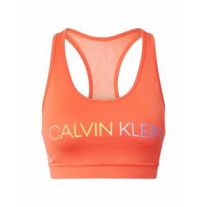 Calvin Klein Performance Športová podprsenka  tmavooranžová / azúrová / nebesky modrá / žltá