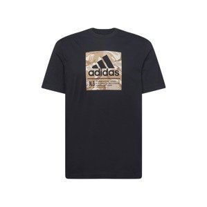 ADIDAS PERFORMANCE Funkčné tričko  čierna / kapučíno / hnedá
