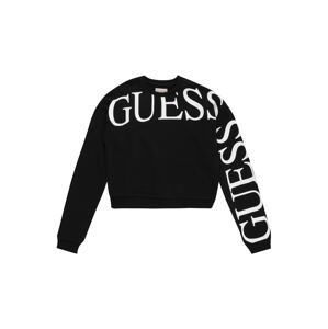 GUESS Shirt  čierna / biela