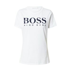 BOSS Casual Tričko  biela / tmavomodrá