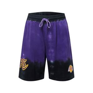 Mitchell & Ness Nohavice 'LOS ANGELES LAKERS'  čierna / tmavofialová / zlatá žltá / biela