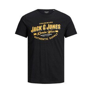 Jack & Jones Junior Tričko  žltá / čierna / biela