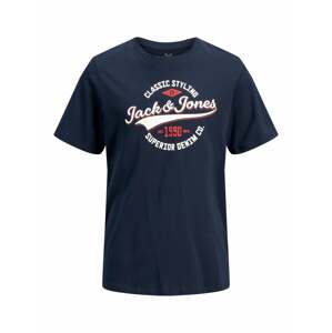 Jack & Jones Junior Tričko  tmavomodrá / melónová / biela